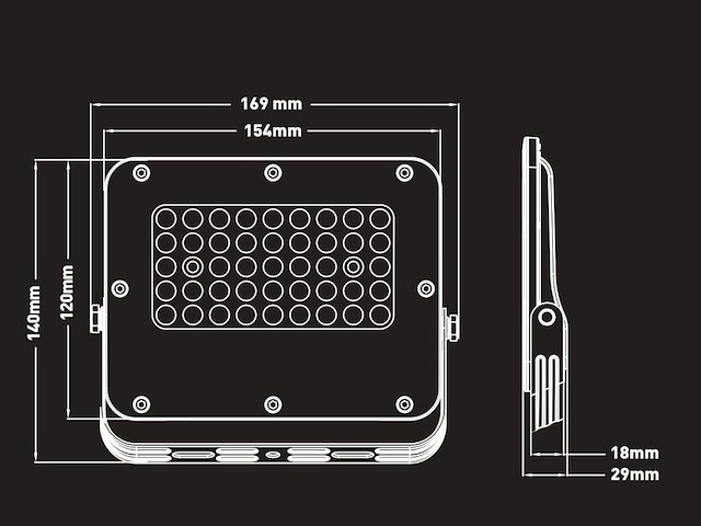 12 x 30w 5000k led breedstralers met lens waterdicht - afbeelding 4 van  6