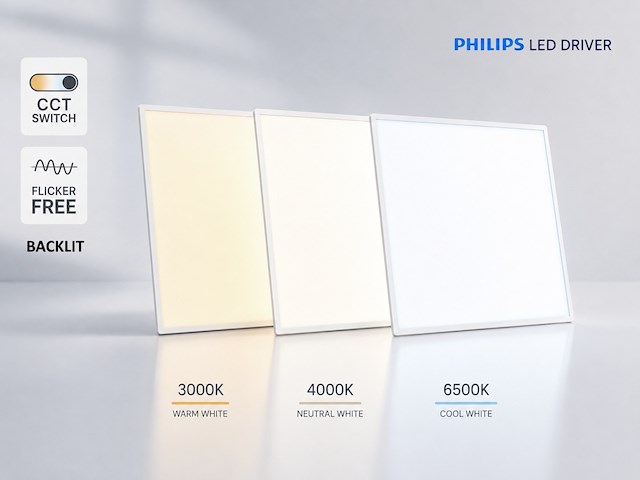 12 x 40w 3 colour cct 60*60 recessed backlit led panel philips driver white - afbeelding 5 van  8