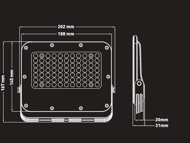 12 x 50w 5000k led breedstralers met lens waterdicht - afbeelding 5 van  7
