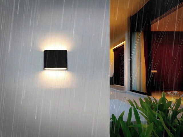 12 x 6w led wandlamp duo licht zwart warm wit waterdicht 11.5cm - afbeelding 1 van  9