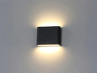 12 x 6w led wandlamp duo licht zwart warm wit waterdicht 11.5cm - afbeelding 2 van  9