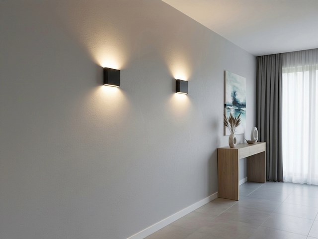 12 x 6w led wandlamp duo licht zwart warm wit waterdicht 11.5cm - afbeelding 4 van  9