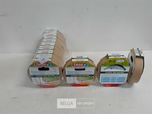 12 x afplaktape ecologisch 25mm x 50m - afbeelding 2 van  3