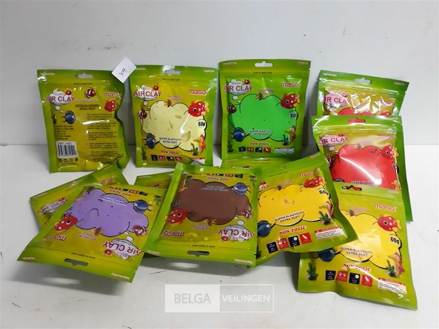 12 x air clay 60 gr mix kleuren - afbeelding 1 van  3