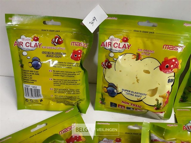 12 x air clay 60 gr mix kleuren - afbeelding 3 van  3