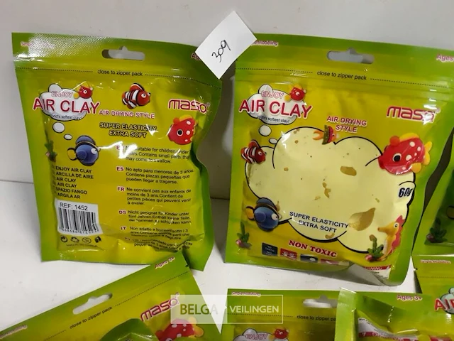 12 x air clay 60 gr mix kleuren - afbeelding 3 van  3
