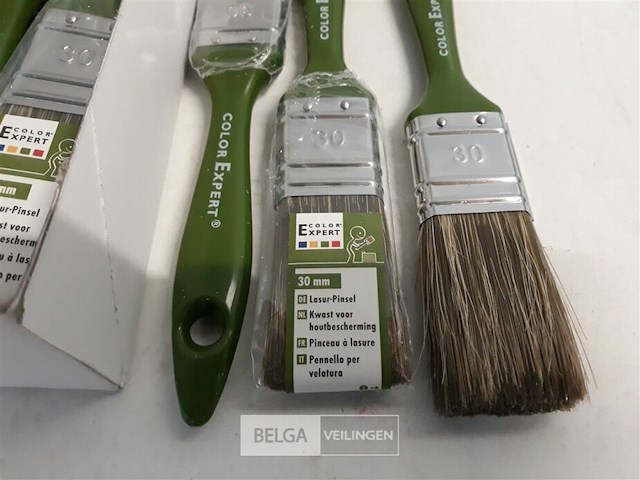 12 x beits verfborstel 30 mm pvc steel - afbeelding 3 van  3