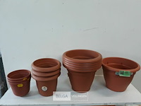 12 x bloempot pvc mix 4 assorti - afbeelding 2 van  3