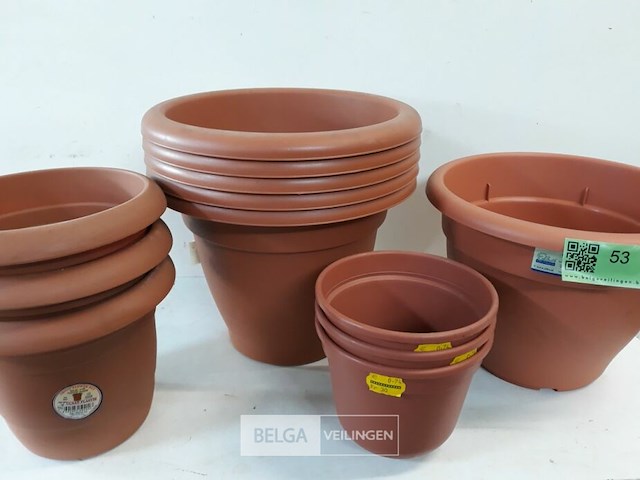 12 x bloempot pvc mix 4 assorti - afbeelding 3 van  3