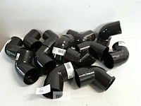 12 x bocht 67° 50 mm bruin pvc regenafvoer - afbeelding 2 van  3