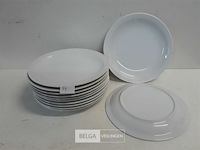 12 x bord 24 cm wit - afbeelding 2 van  3