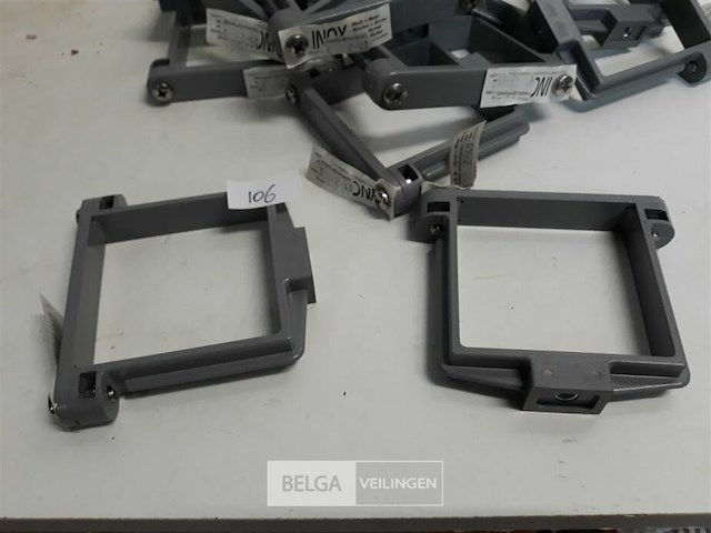 12 x buisbeugel 80x80mm grijs pvc regenafvoer - afbeelding 3 van  3