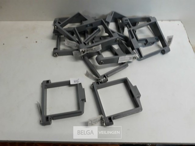 12 x buisbeugel 80x80mm grijs pvc regenafvoer - afbeelding 2 van  3