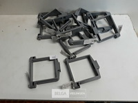 12 x buisbeugel 80x80mm grijs pvc regenafvoer - afbeelding 2 van  3