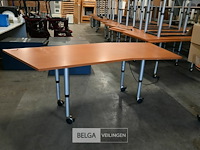 12 x bureautafel op wielen met hoek - afbeelding 2 van  7