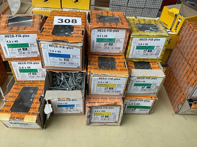 12 x dozen houtschroeven; deels inox - afbeelding 1 van  8