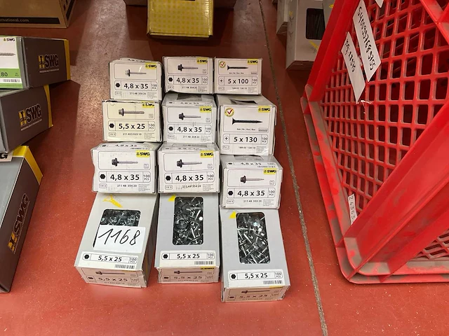 12 x dozen schroeven met boorkop en afdekplaatje; snelbouwschroeven - afbeelding 1 van  6