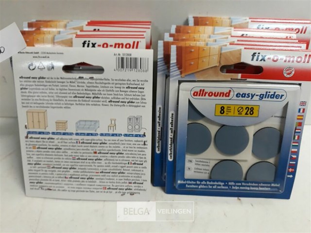 12 x easy-glider zelfklevend 28mm 8 stuks - afbeelding 3 van  3