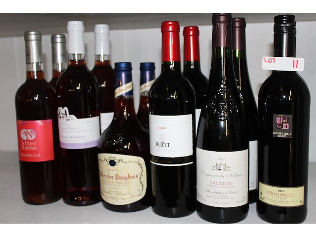 12 x fles wijn mix rood en rosé assortie - afbeelding 1 van  1