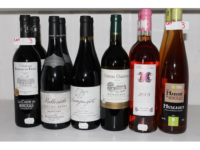 12 x fles wijn mix rood en wit - afbeelding 1 van  1