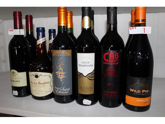 12 x fles wijn rood - afbeelding 1 van  1