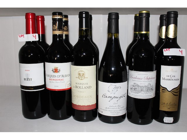 12 x fles wijn rood - afbeelding 1 van  1