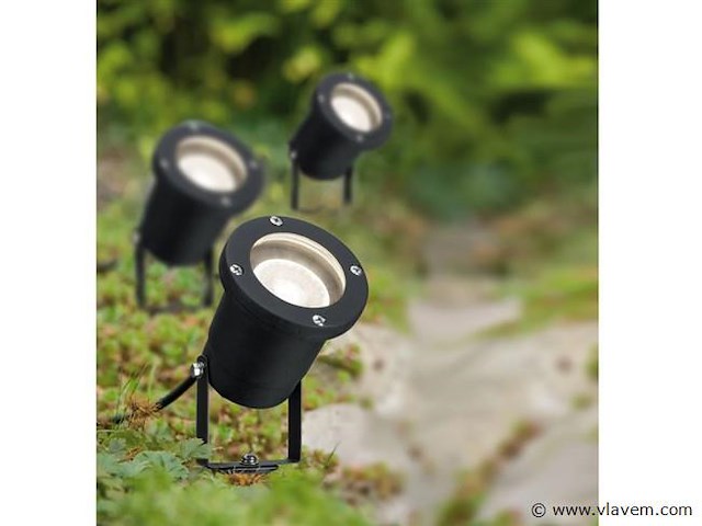 12 x gt focus tuin grond spots zwart - afbeelding 4 van  8
