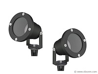 12 x gt focus tuin grond spots zwart - afbeelding 6 van  8