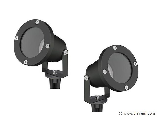 12 x gt focus tuin grond spots zwart - afbeelding 6 van  8