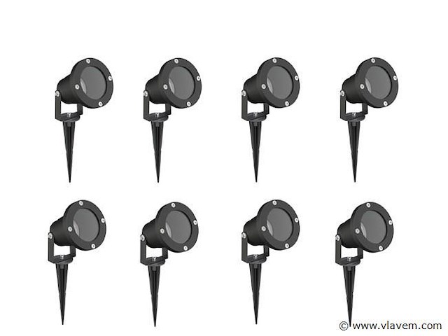 12 x gt focus tuin grond spots zwart - afbeelding 7 van  8