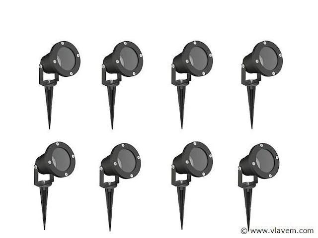 12 x gt focus tuin grond spots zwart - afbeelding 7 van  8