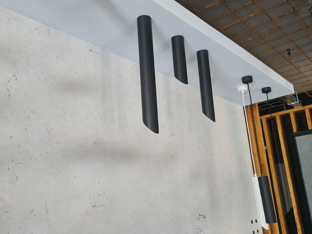 12 x gu10 opbouw design armatuur cilinder zand zwart 35cm - afbeelding 7 van  9