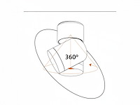12 x gu10 opbouwspot armatuur cilinder zand wit draaibaar - afbeelding 6 van  7