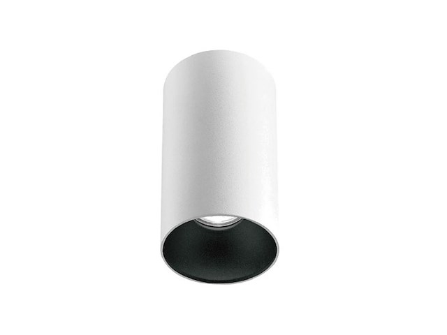 12 x gu10 opbouwspot armatuur cilinder zand wit en zwart - afbeelding 2 van  6