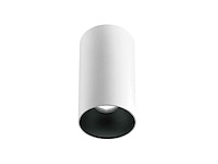12 x gu10 opbouwspot armatuur cilinder zand wit en zwart - afbeelding 2 van  6