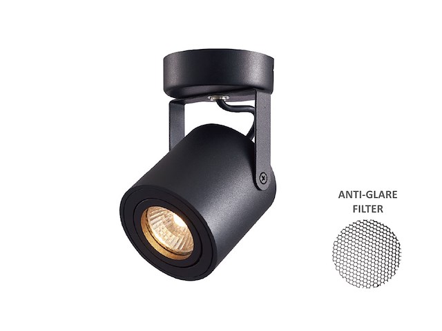 12 x gu10 opbouwspot armatuur cilinder zand zwart draaibaar - afbeelding 5 van  6