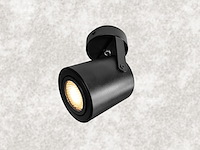 12 x gu10 opbouwspot armatuur cilinder zand zwart draaibaar - afbeelding 4 van  6