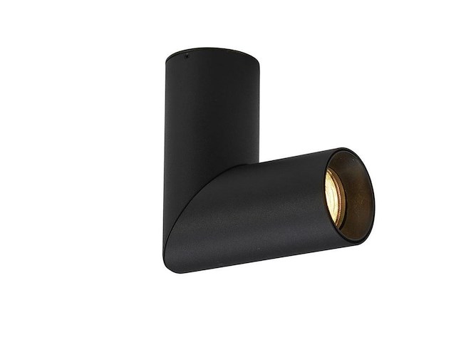 12 x gu10 opbouwspot armatuur cilinder zand zwart draaibaar - afbeelding 2 van  6