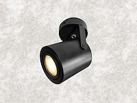 12 x gu10 opbouwspot armatuur cilinder zand zwart draaibaar - afbeelding 3 van  6