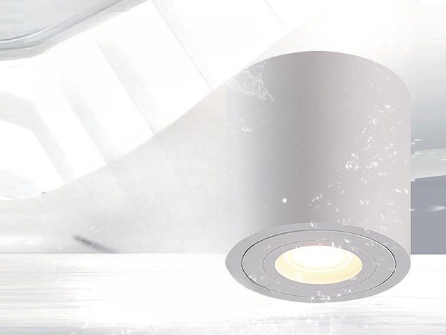 12 x gu10 waterdicht opbouwspot armatuur wit 9,5cm - afbeelding 3 van  7