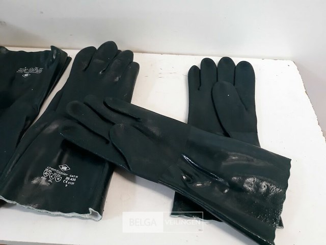 12 x handschoenen chemicaliën maat 9 groen 33 cm - afbeelding 3 van  3