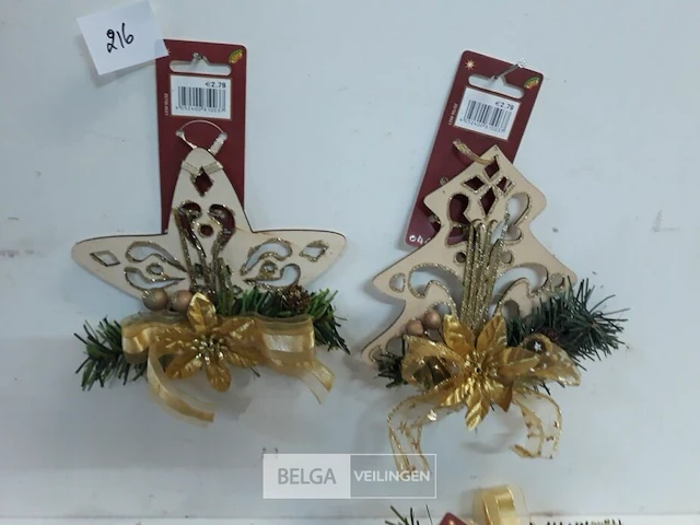 12 x hangdeco hout 2 assorti - afbeelding 3 van  3
