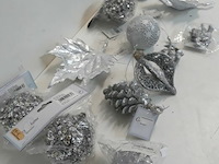 12 x hangdeco zilver / grijs mix - afbeelding 3 van  3