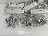 12 x hangdeco zilver pailletten mix - afbeelding 3 van  3