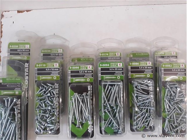 12 x houtschroeven in blister mix - afbeelding 2 van  2