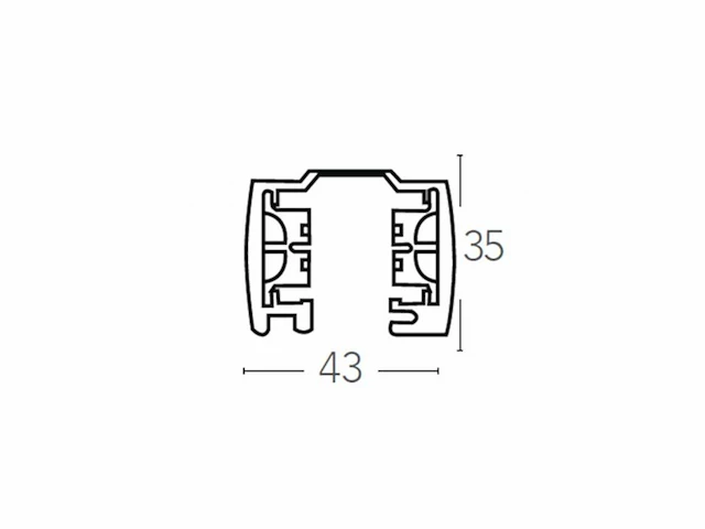 12 x intec 3-fase spanningsrail 200 cm zwart - afbeelding 3 van  9