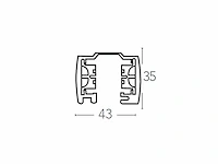 12 x intec 3-fase spanningsrail 200 cm zwart - afbeelding 3 van  9