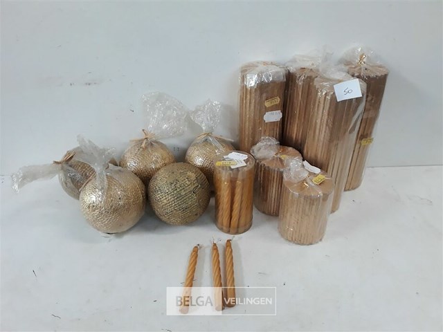 12 x kaarsen mix goud kleur 10-18-22 cm - afbeelding 2 van  3