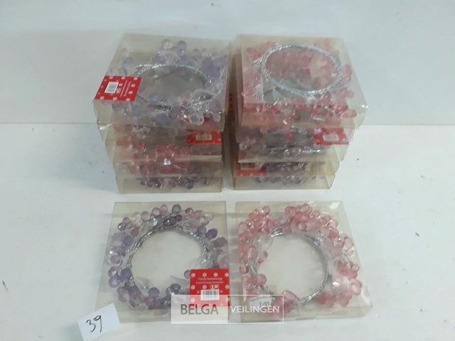 12 x kaarsring mix roze/paars - afbeelding 2 van  3
