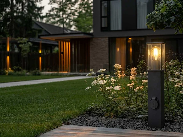 12 x keni 50 buiten lamp schuko zwart - afbeelding 1 van  10